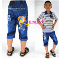 wholesales cheap children's cowboy jeans denim shorts for yonug boy